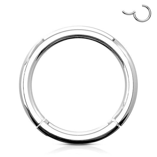 TITANIUM 7MM SOLID SEGMENT HINGE CLOSE RING HOOP