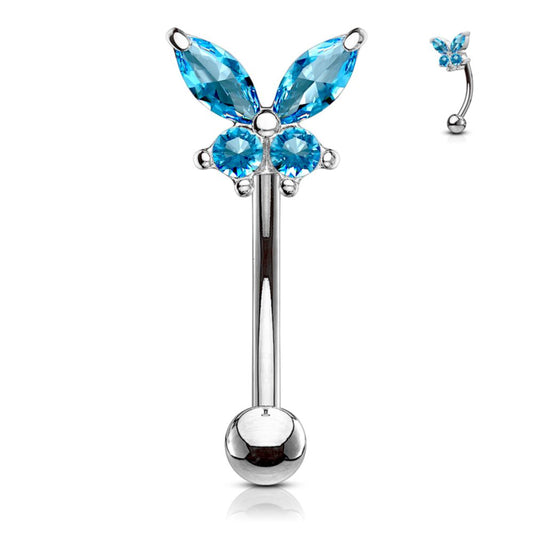 BABY BUTTERFLY CURVED BARBELL - 8MM