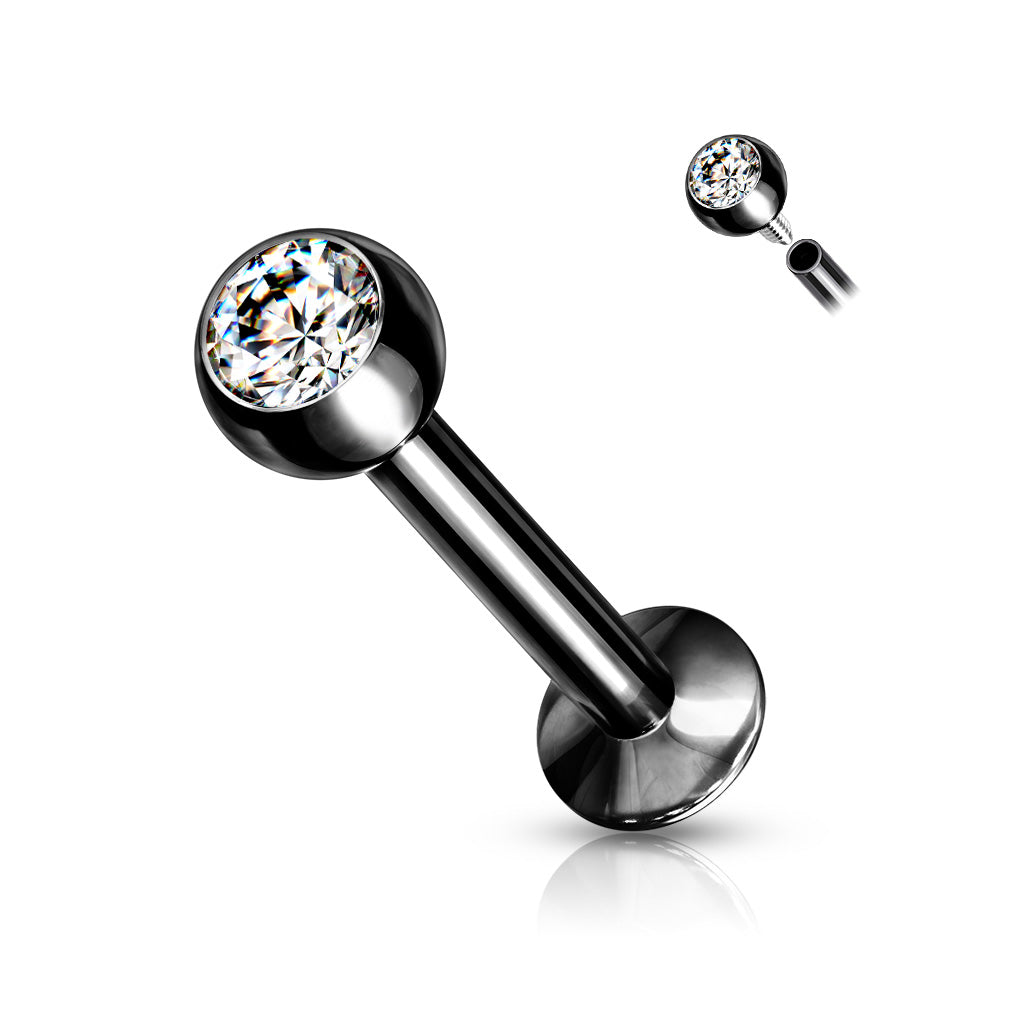 DAINTY PRESS FIT CRYSTAL FLAT BACK LABRET