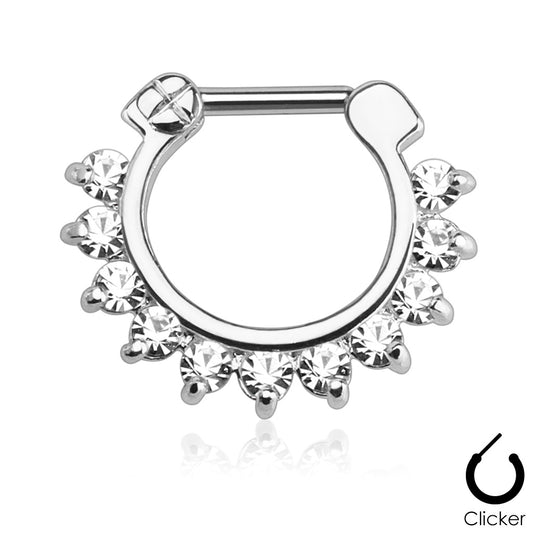 CRYSTAL PETAL CLICKER HOOP - 8MM