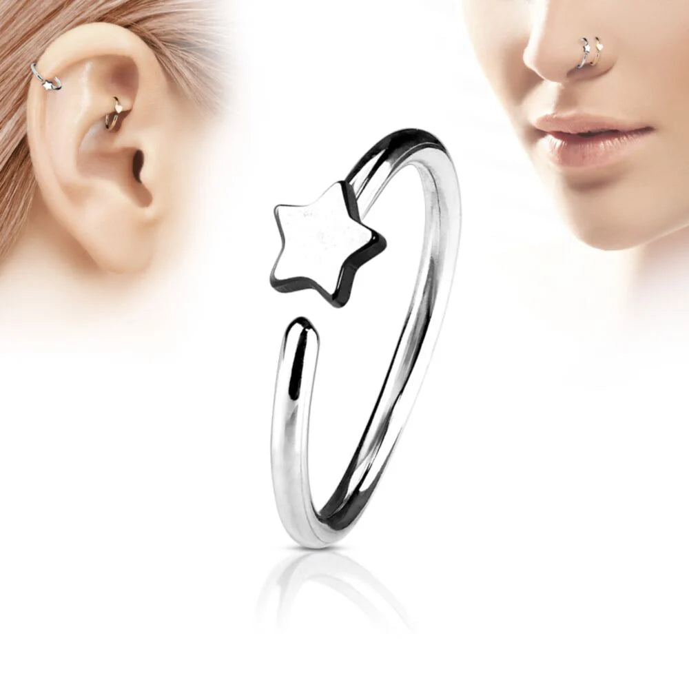 DAINTY STAR NOSE RING -8MM