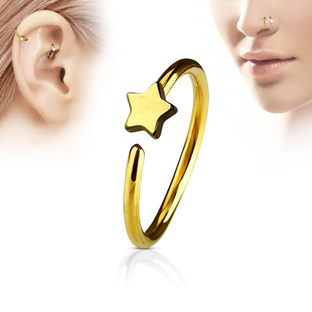 DAINTY STAR NOSE RING -8MM