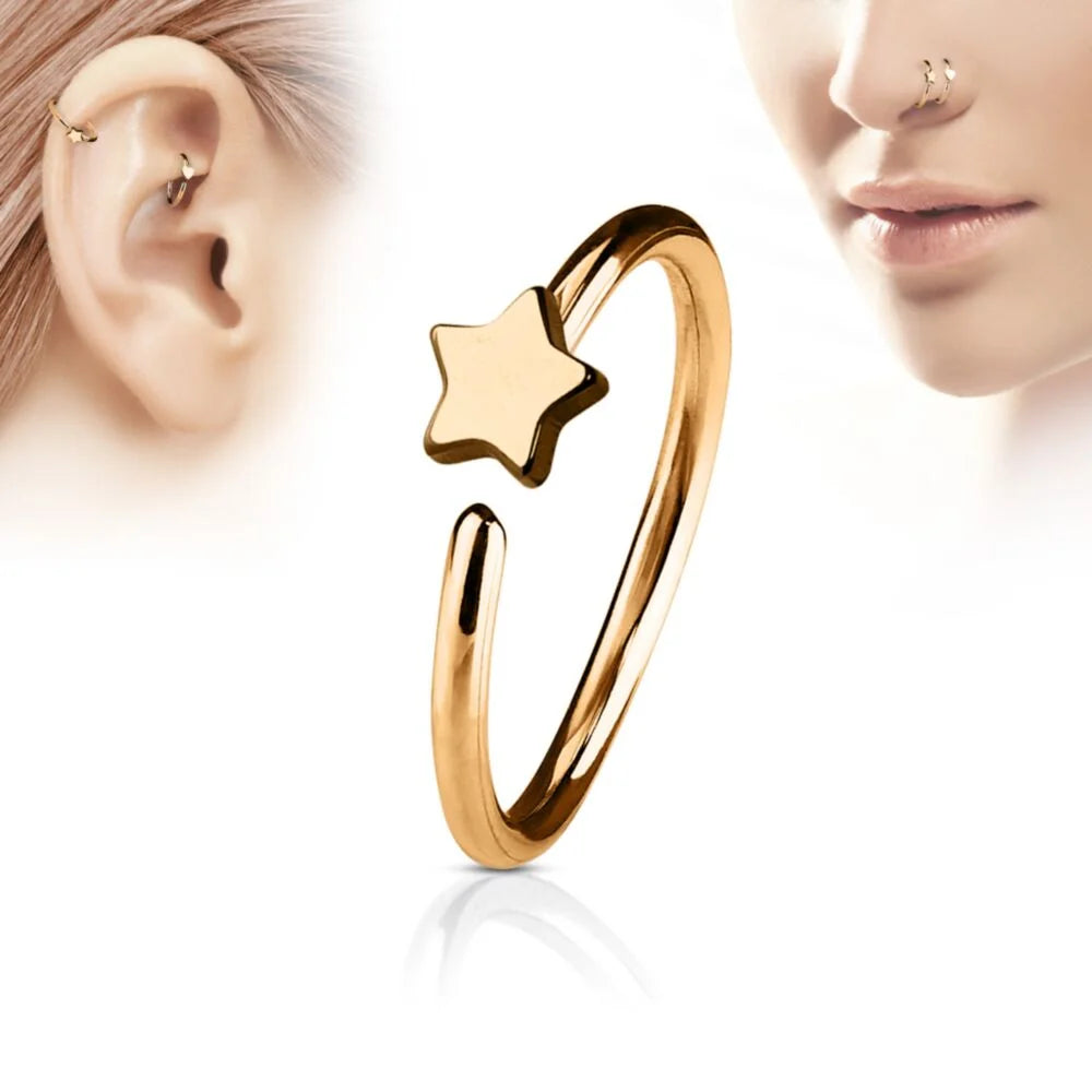 DAINTY STAR NOSE RING -8MM