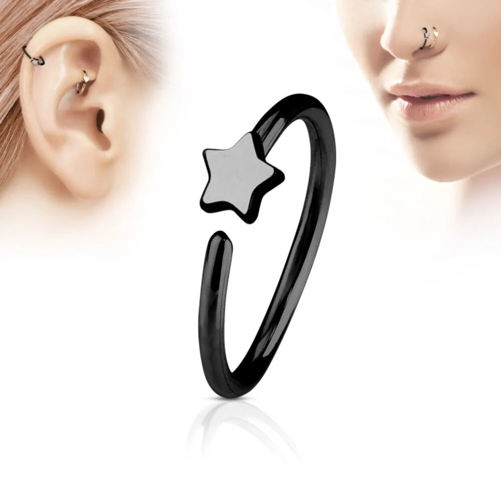 DAINTY STAR NOSE RING -8MM