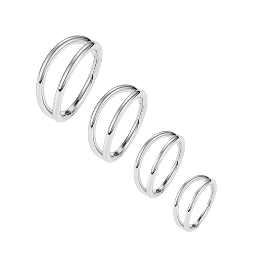 DOUBLE LOOP NOSE RING MULTIPACK - 6MM, 7MM, 8MM, 10MM