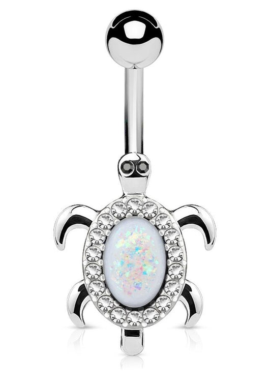 OPAL TURTLE BELLY BAR - 10MM