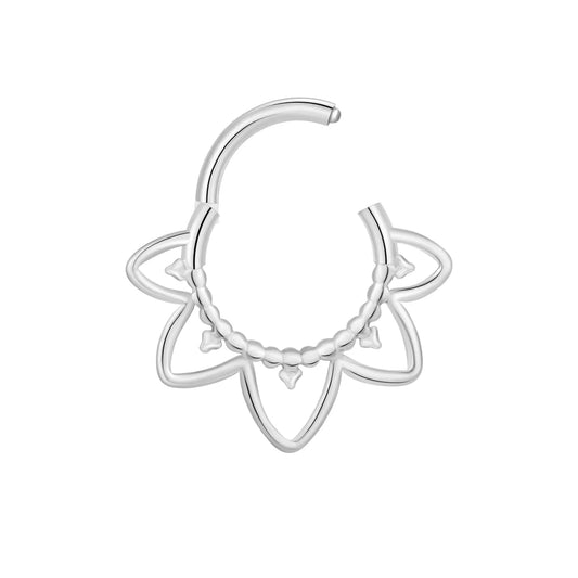 10MM MANDALA HINGE CLOSE HOOP - 16 GAUGE - SS
