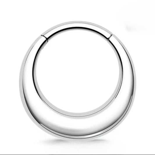 SILVER THICK SEPTUM HOOP - 8MM - 16 GAUGE - SS