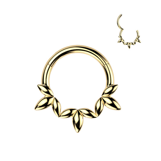 PLAIN OLIVE VINE LEAF HOOP - 8MM - 16 GAUGE