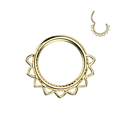 PLAIN MANDALA HINGE CLOSE FASTENING HOOP - 8MM - 16 GAUGE