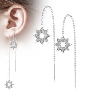 CRYSTAL STAR THREADER EARRINGS