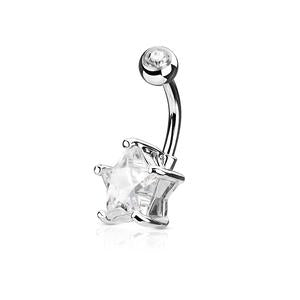 CRYSTAL STAR BELLY BAR - 10MM