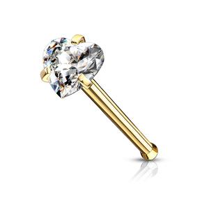 DAINTY MICRO CRYSTAL LOVE HEART STRAIGHT PRONG NOSE STUD