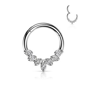 DAINTY TEARDROP CRYSTAL 8MM HOOP