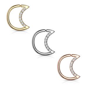 CRYSTAL SPARKLE MOON DAITH HOOP