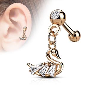 CRYSTAL SWAN SPARKLE BARBELL - 6MM