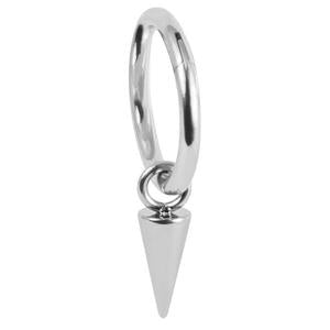 TITANIUM MINI SPIKE CHARM HOOP FOR HELIX, ROOK & MORE