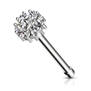 CRYSTAL MINI FLOWER NOSE STUD - 6MM