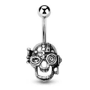 STEAM PUNK SKULL BELLY BAR