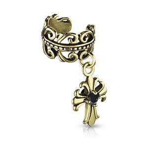 CROSS CHARM EAR CUFF - NON PIERCING