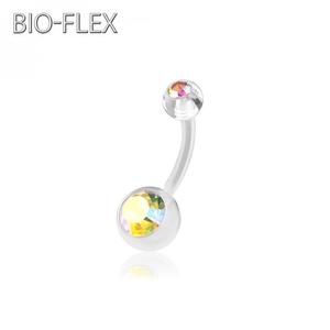 BIOFLEX DOUBLE CRYSTAL BELLY BARBELL