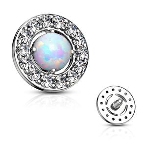 OPAL & CRYSTAL ANCHOR DERMAL TOP FOR PIERCINGS