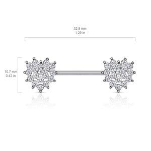 RHINESTONE LOVE HEART NIPPLE BAR