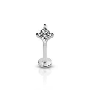 CRYSTAL BURST FLAT BACK LABRET STUD