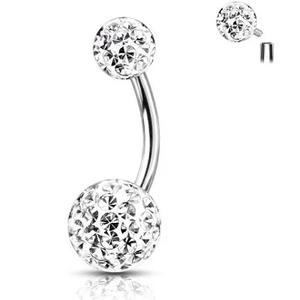 DOUBLE SHAMBALLA BELLY BAR  - 10MM