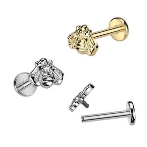 TITANIUM BABY BUMBLE BEE LABRET STUD