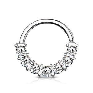 SPARKLE FRONT FACING CRYSTAL JEWELLED BENDABLE HOOP - 8MM